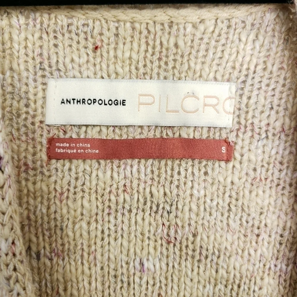 Anthropologie pilcro drew surplus faux wrap front sweater sz small